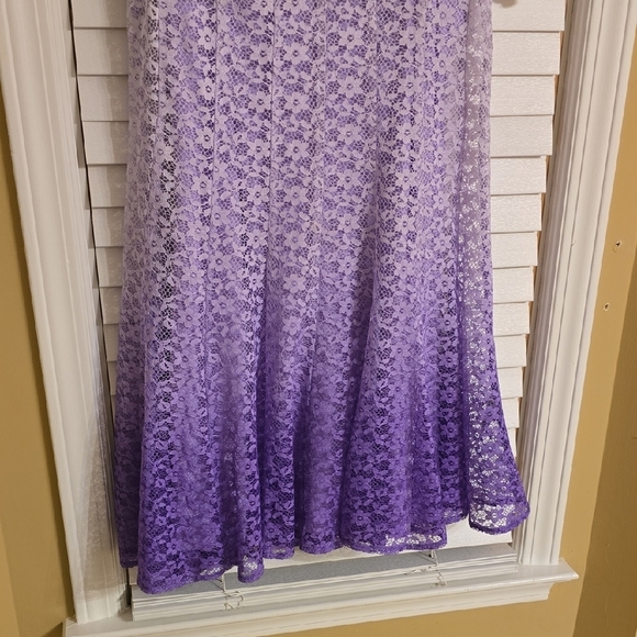 Leslie Fay Purple Sleeveless Midi Dress for Weddings - Picture 5 of 12